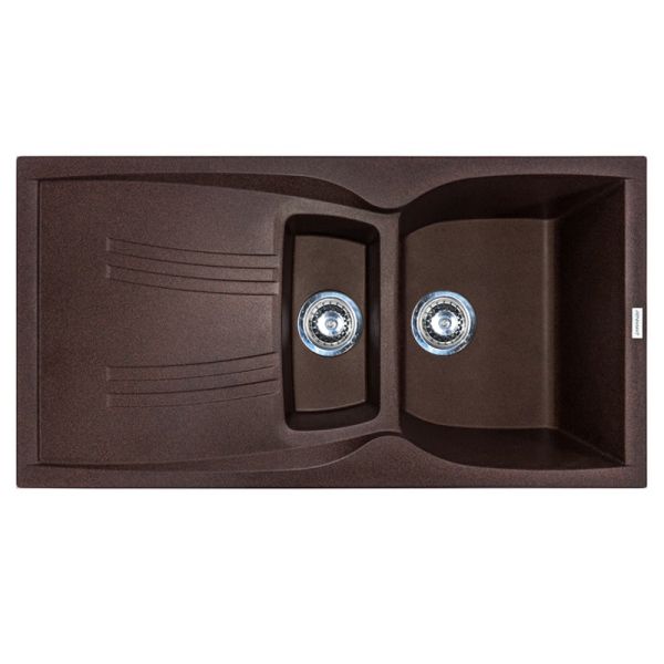 Кухонна мийка Adamant NEW LINE PLUS mokko 975x495x235 мм, з крилом