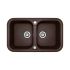 Кухонна мийка Adamant TWINS mokko 765x470x190 мм, 2 повнорозмірні чаші