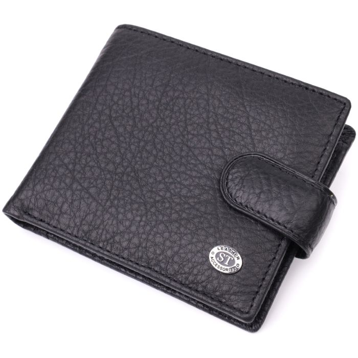 Чоловічий гаманець зручного розміру ST Leather 22471 чорний