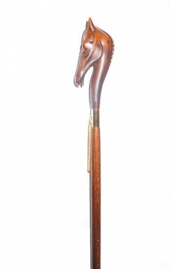 Лопатка для обуви Garcia Shoe Horn, древесина бука, рукоять в виде головы коня код 4021