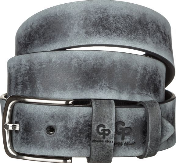 Ремінь чоловічий Grande Pelle 11064 шкіра сірий