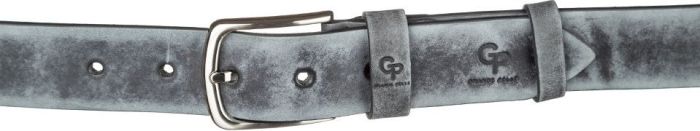 Ремінь чоловічий Grande Pelle 11064 шкіра сірий