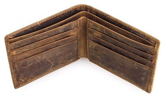 Гаманець чоловічий 14380 фактура шкіри під крокодила Vintage коричневий
