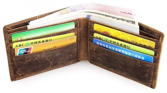 Гаманець чоловічий 14380 фактура шкіри під крокодила Vintage коричневий