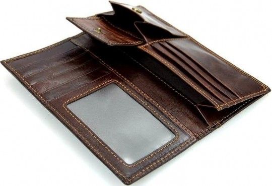 Гаманець 14536 з натуральної шкіри Vintage коричневий