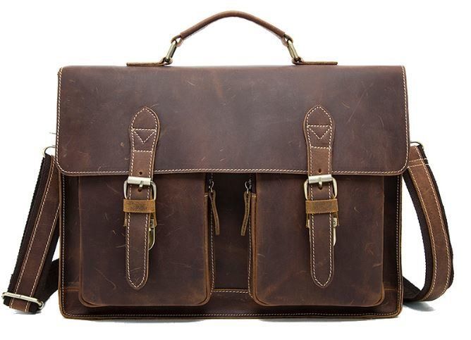Портфель чоловічий зі шкіри 14774 Vintage рудий