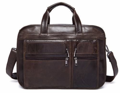 Сумка для ноутбука з натуральної шкіри 14870 Vintage коричнева