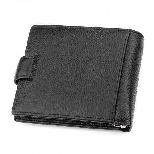 Мужской кошелек ST Leather 18309 (ST113 - 1) с зажимом для денег черный