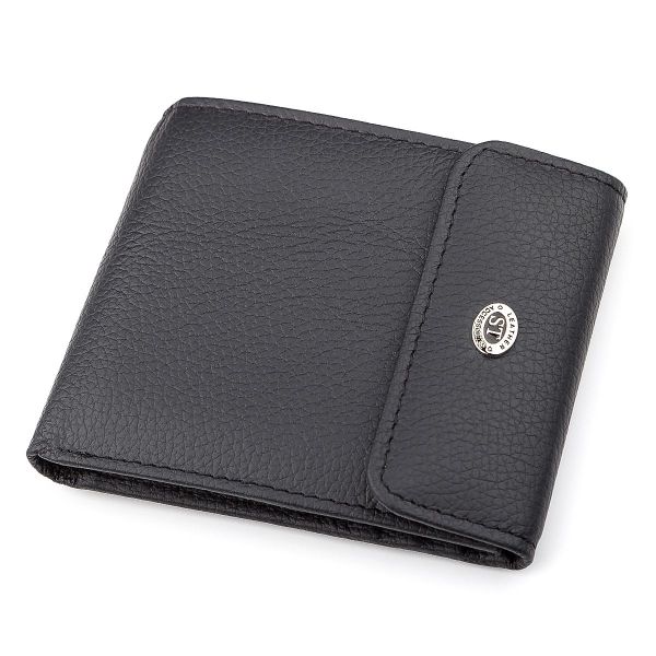 Гаманець ST Leather 18313 (ST155) чорний шкіряний
