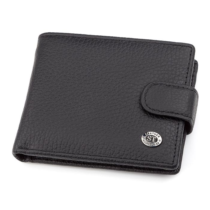 Мужской кошелек ST Leather 18316 (ST114) черный кожаный