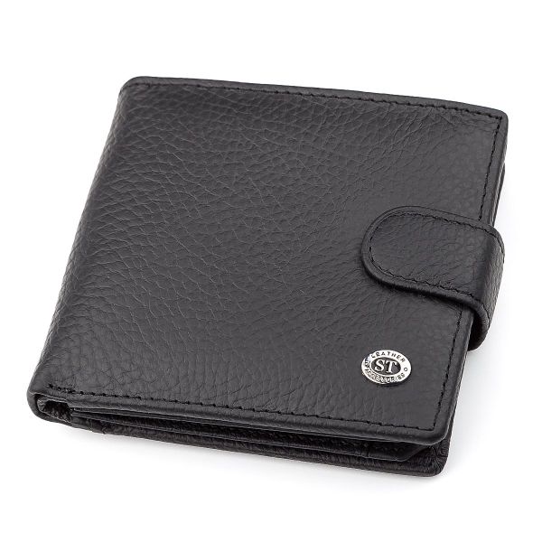 Мужской кошелек ST Leather 18345 (ST153) черный кожаный