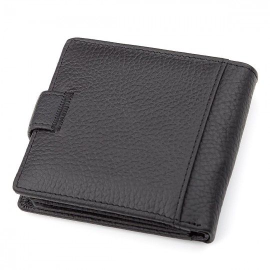 Мужской кошелек ST Leather 18345 (ST153) черный кожаный