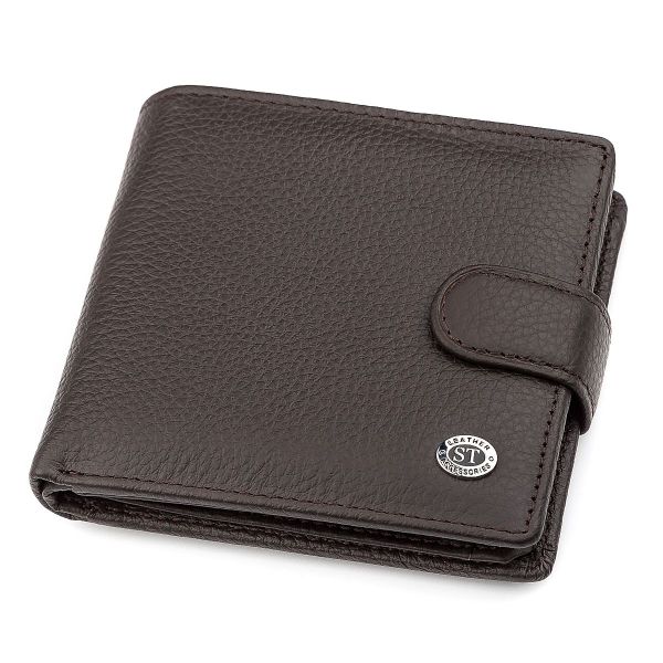 Чоловічий гаманець ST Leather 18347 (ST153) коричневий функціональний