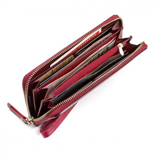Гаманець жіночий ST Leather 18400 (S4001A) Шкіряний бордовий