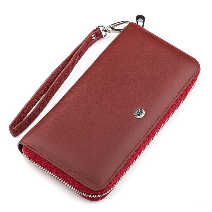 Гаманець жіночий ST Leather 18417 (ST45 - 2) на блискавці бордовий