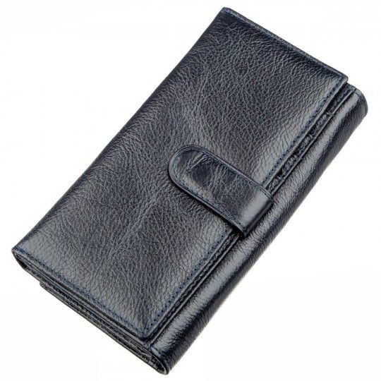 Гаманець-клатч із візитницею ST Leather 18880 сіро-синій