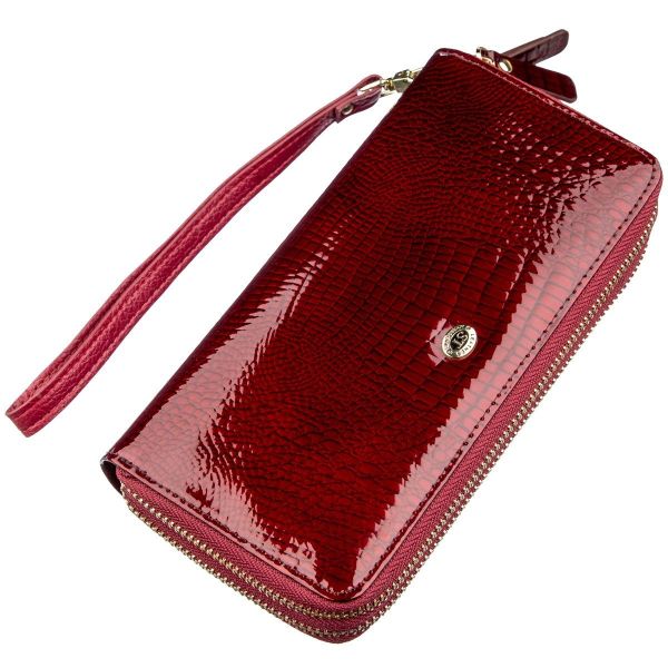 Жіночий клатч із двома відділеннями ST Leather 18907 бордовий