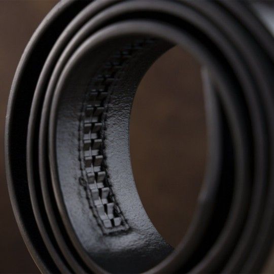 Ремінь чоловічий з пряжкою дрібний ромб 20285 Vintage чорний
