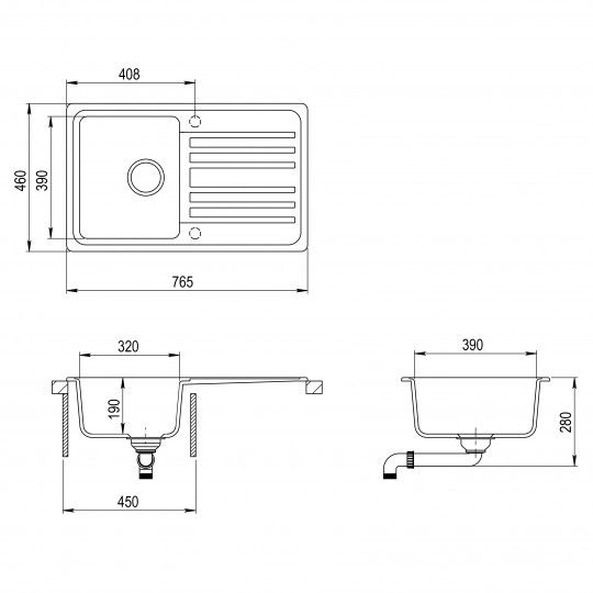 Кухонна мийка AquaSanita VOLTA SQ101AW-710 alba