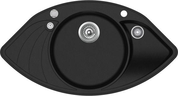 Кухонна мийка AquaSanita Premium Papillon SCP151AW-601 black metallic