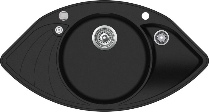 Кухонна мийка AquaSanita Premium Papillon SCP151AW-601 black metallic