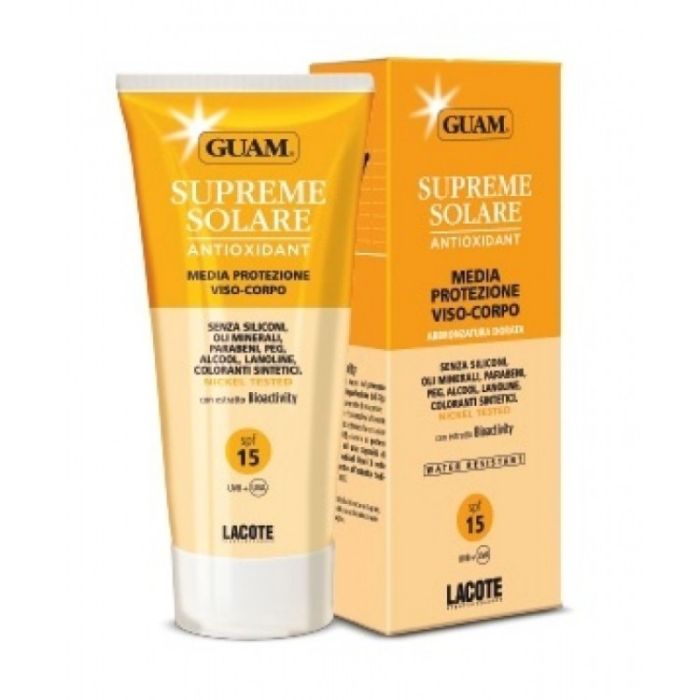Сонцезахисний крем з антиоксидантною дією SPF 15 Guam Supreme Solare 150 мл