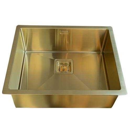 Кухонна мийка з нержавіючої сталі AquaSanita Dera DER100L-G GOLD 45x55