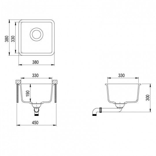 Кухонна мийка AquaSanita Basic ARCA SQA101W 120 cerrus