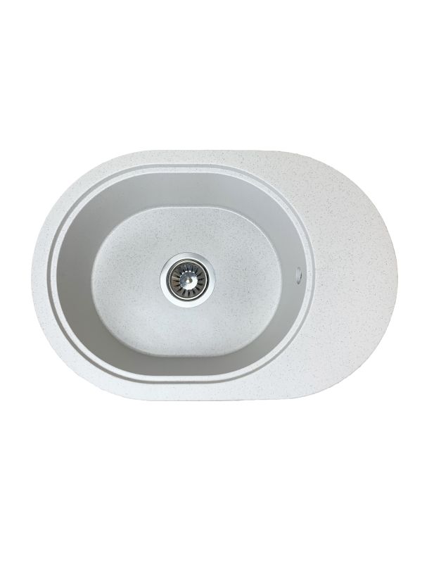 Кухонна мийка Adamant OVALE old stone 610x420x180 мм, з крилом