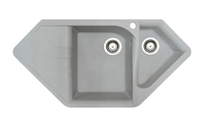 Кухонна мийка Adamant SPIRIT old stone 1000x500x225 мм, кутова з крилом