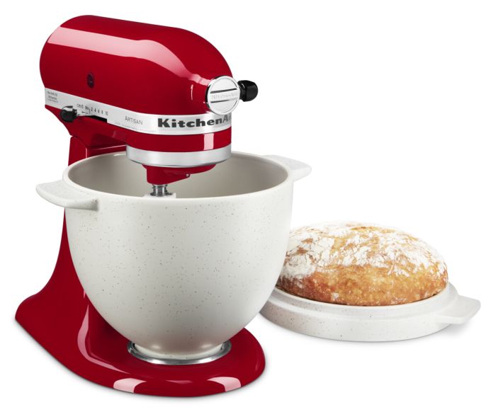Чаша KitchenAid 4,7 л 5KSM2CB5BGS керамічна з кришкою для випікання хліба