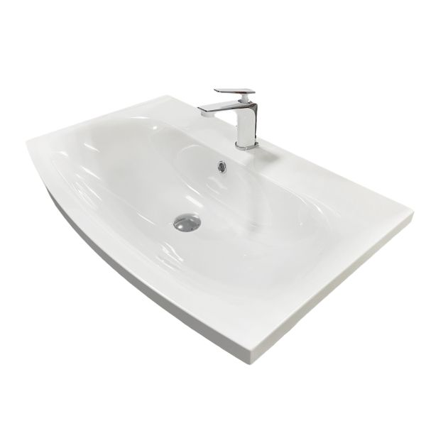 Умивальник накладний Adamant Laguna 80 White штучний камінь 800x490x170 мм