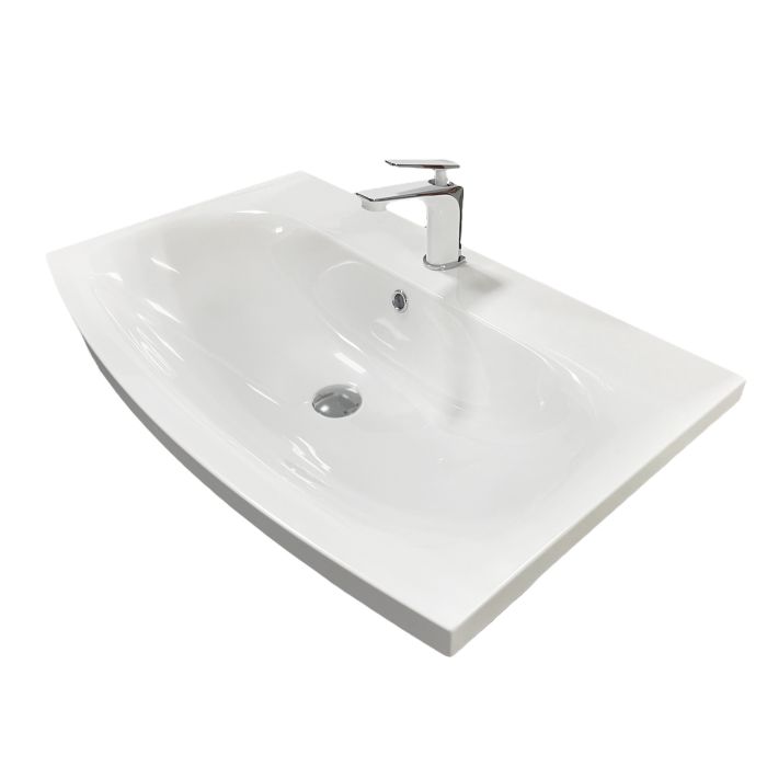 Умивальник накладний Adamant Laguna 80 White штучний камінь 800x490x170 мм