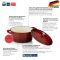 Каструля чавунна з кришкою KELA Calido червона 24 см 3,8 л (11941)
