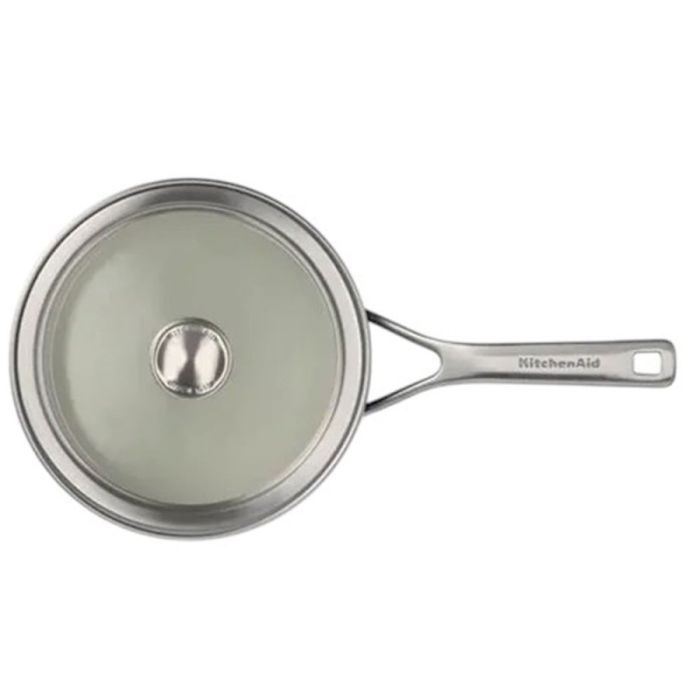 Ківш з кришкою KitchenAid Steel Core, 18 см, 2 л, матовий чорний