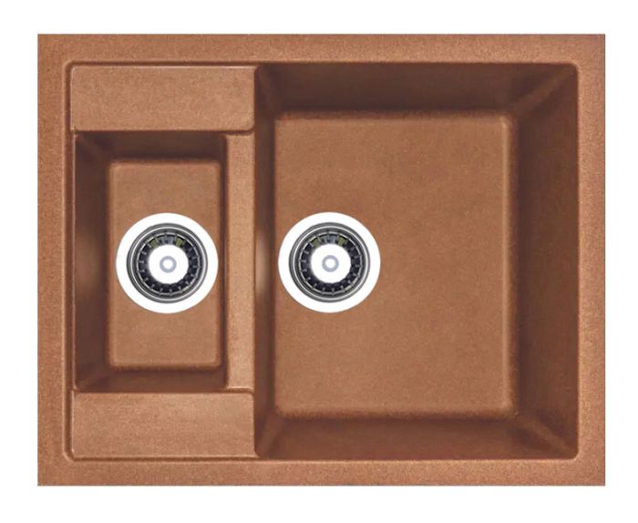 Кухонна мийка Adamant DUPLEX terra-cotta 610x495x200 мм, з додатковою чашею