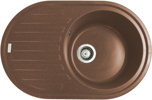 Кухонная мойка Adamant ELLIPSIS terra-cotta 765x495x200 мм, с крылом
