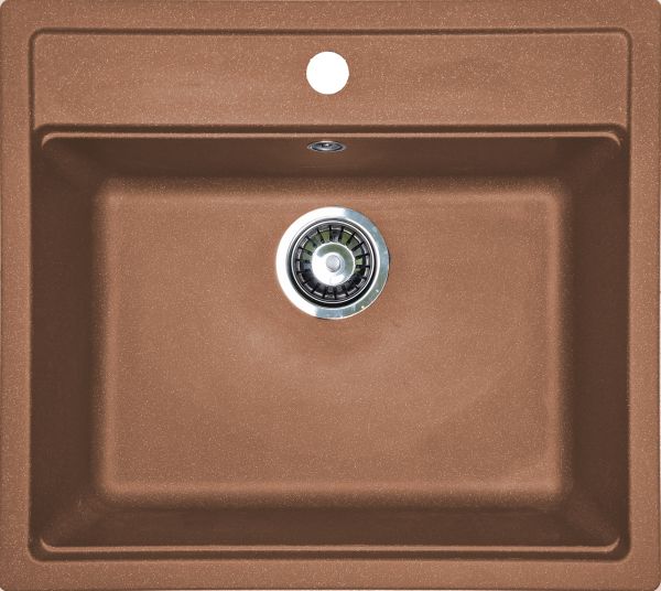 Кухонная мойка Adamant STEP terra-cotta 565x500x190 мм, без крыла