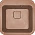 Кухонна мийка Adamant EXIST terra-cotta 500x500x190 мм, без крила