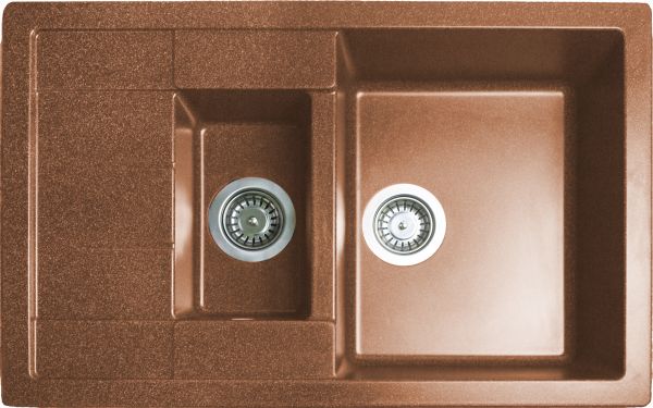 Кухонная мойка Adamant ANILA PLUS terra-cotta 775x495x200 мм, с крылом