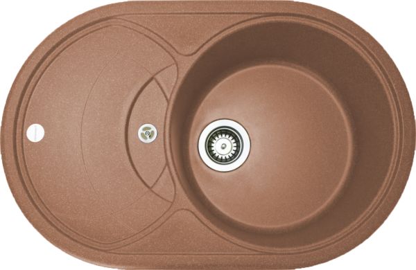 Кухонная мойка Adamant SHELL terra-cotta 770x495x200 мм, с крылом