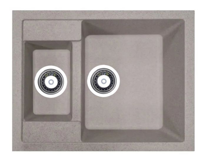 Кухонна мийка Adamant DUPLEX terra 610x495x200 мм, з додатковою чашею