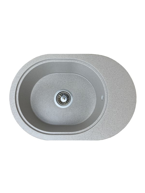Кухонна мийка Adamant OVALE terra 610x420x180 мм, з крилом