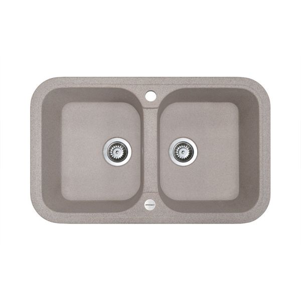 Кухонна мийка Adamant TWINS terra 765x470x190 мм, 2 повнорозмірні чаші
