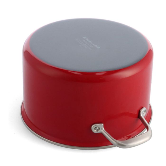 Каструля з кришкою KitchenAid Steel Core, 20 см, 3,7 л, червоний