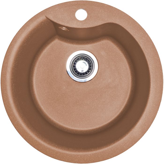 Кухонна мийка Adamant WAVE terra-cotta d 485x210 мм, без крила