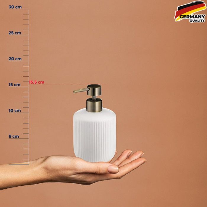 Дозатор для рідкого мила KELA Adele білий, 400 мл (23732)