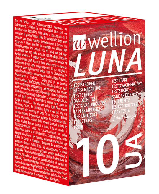 Тест смужки для тестування рівня сечової кислоти в крові Wellion Luna