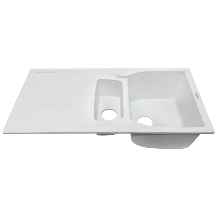 Кухонная мойка Adamant NEW LINE PLUS белая 975x495x235 мм, с крылом