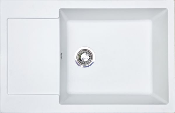 Кухонная мойка Adamant GENERAL белая 775x495x200 мм, с крылом